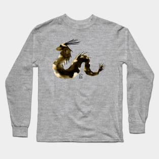 Golden Serpent Elegant Dragon Long Sleeve T-Shirt